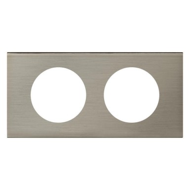 069102 - Legrand - PLATE 2 GANG BRUSHED STAINLESS STEEL