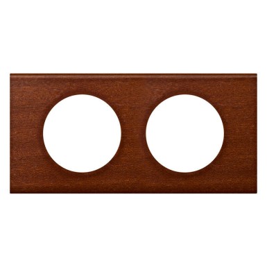 069222 - Legrand - PLATE 2 GANG MAHOGANY