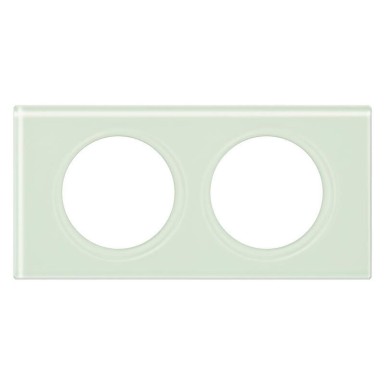 069312 - Legrand - PLATE 2 GANG GLASS KAOLIN