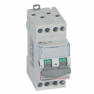 406477 - Legrand - DXі-IS switch-disconnector - 4P 400 V~ - 20 A - 2 modules - Ref: 406477