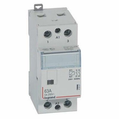 412527 - Legrand - CXі power contactor 230V~ coil without manual override - 2P 250V~ - 63A - 2NO contact - 2 M - Ref: 412527