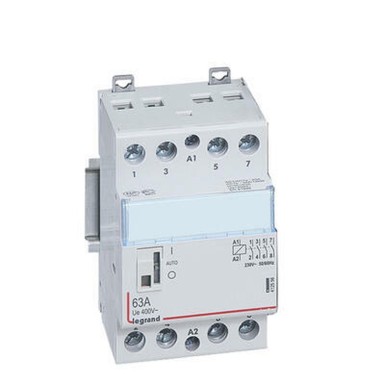 412556 - Legrand - Coil power contactor 230 V~ - 4P - 250 V~ - 63 A - 4N - 3 modules - Ref: 412556