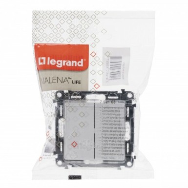 752108 - Legrand - 2G2W SWITCH 10AX WH VL