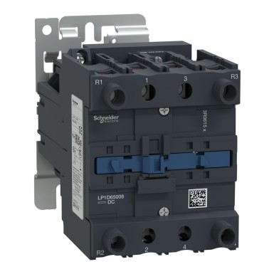 LP1D65008BD - Schneider Electric - TeSys LP1D - contactor - 4P (2NO+2O) - AC-1 440V - 80A - 24Vdc coil
