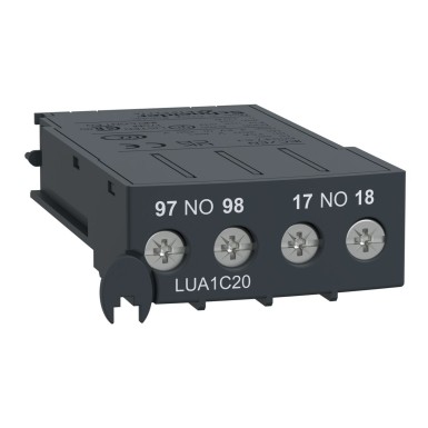 LUA1C20 - Schneider Electric - Auxiliary contact, TeSys Ultra, 2NO, 690VAC/DC, for for Fault signalling, Screw clamp terminals