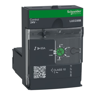 LUCC05B - Schneider Electric - Advanced control unit, TeSys Ultra, 1P, 1.25 to 5A, protection & diagnostic, class 10, 24VAC coil