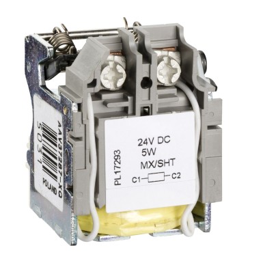 LV429390 - Schneider Electric - Shunt trip release MX, ComPacT NSX, 24VDC, screwless spring terminal connections