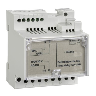 LV833685SP - Schneider Electric - MN delay unit, MasterPact MTZ, fixed time delay 0.25s, 200/250VDC, 200/250VAC 50/60Hz, spare part