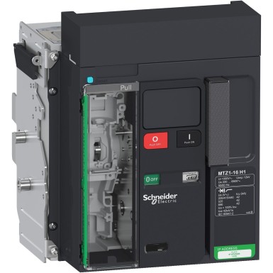 LV847240 - Schneider Electric - Circuit breaker frame, MasterPact MTZ1 16H1, 1600A, 42kA/440VAC 50/60Hz (Icu), 3P, drawout, without control unit