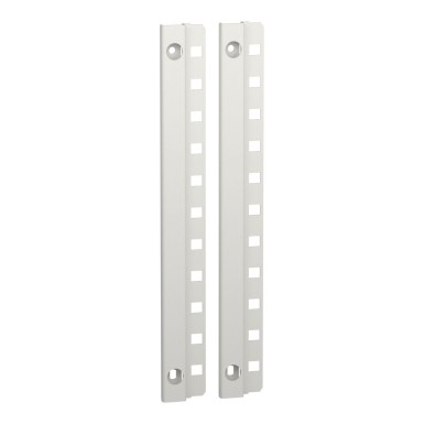 LVS01250 - Schneider Electric - Front cover support upright, PrismaSeT G, 2 Plate Uprights, 6M, IP30, for enclosure W600mm, white, RAL 9001