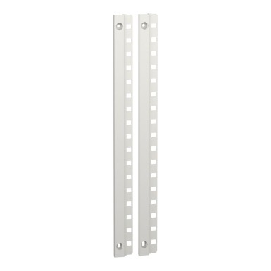 LVS01251 - Schneider Electric - Front cover support upright, PrismaSeT G, 2 Plate Uprights, 9M, IP30, for enclosure W600mm, white, RAL 9001