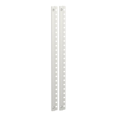 LVS01252 - Schneider Electric - Front cover support upright, PrismaSeT G, 2 Plate Uprights, 12M, IP30, for enclosure W600mm, white, RAL 9001