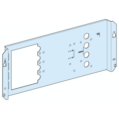 LVS03032 - Schneider Electric - Mounting plate, PrismaSeT G, for NSX/NSX Vigi/INS-INV 250A, horizontal fixed, plug-in/motor mech, 4M, W600+300/W850