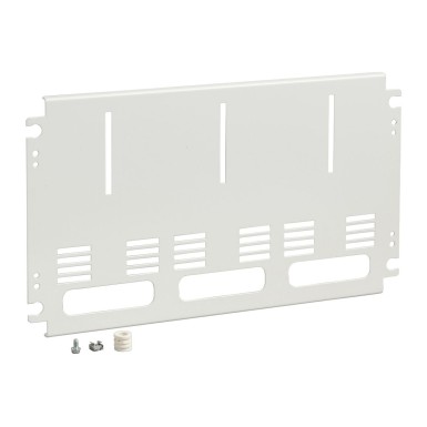 LVS03157 - Schneider Electric - PrismaSeT G Active - Plate for 3 mono meters - 5M - L600-RAL9003
