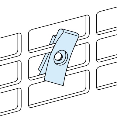 LVS03182 - Schneider Electric - PrismaSeT G Active - Clip-on nuts on perforated plate - set of 20 - M6