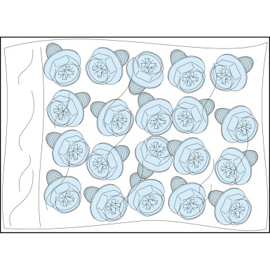 LVS03183 - Schneider Electric - PrismaSeT G Active - Self-tapping screws for chassis mounting - pack of 20 - M5