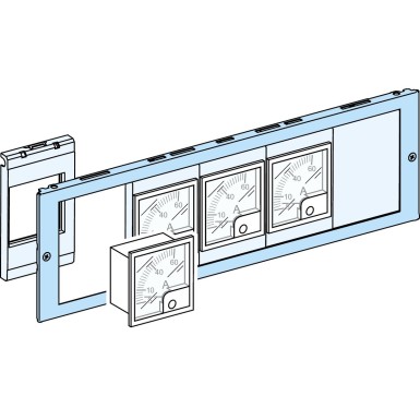 LVS03904 - Schneider Electric - Front plate, PrismaSeT P and G, for Power meter 96x96 4No's/Vigirex 72x72 5No's with cut out, 3M, W600
