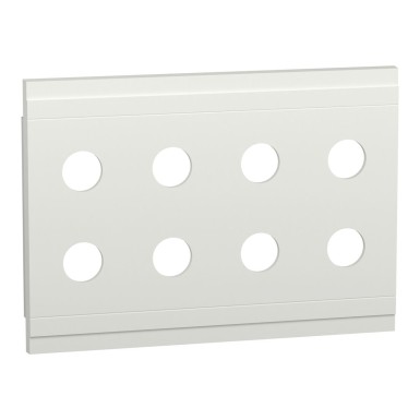 LVS08862 - Schneider Electric - PrismaSeT G Active - Plate 210 x 150 - 8 holes diameter 22 mm -IP55 - RAL9003