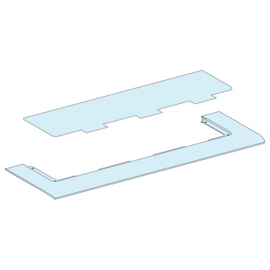 LVS08878 - Schneider Electric - Gland plate, PrismaSeT G, Two part gland plate, metal and plastic, for enclosure W550mm, IP30, Pack 160, white, RAL 9003