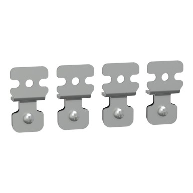 NSYAEFPFSB - Schneider Electric - Set of 4 wall fixing lugs, made of steel. For Spacial SBM boxes