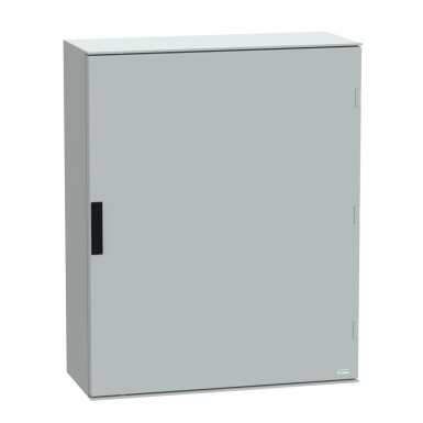 NSYPLM108G - Schneider Electric - Wall mounted polyester enclosure, Thalassa PLM, plain door, 1056x852x350mm, IP66, IK10, RAL 7035