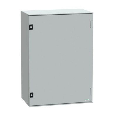NSYPLM75G - Schneider Electric - Wall mounted polyester enclosure, Thalassa PLM, plain door, 747x536x300mm, IP66, IK10, RAL 7035