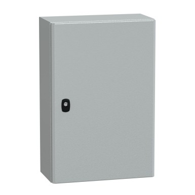 NSYS3D6420 - Schneider Electric - Wall mounted steel enclosure, Spacial S3D, plain door, without mounting plate, 600x400x200mm, IP66, IK10