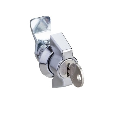 NSYSTDCSX - Schneider Electric - Replace. round lock, DB 3mm, for Spacial S3X enclosure, chrome-plated zamak