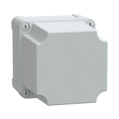 NSYTBS111113H - Schneider Electric - ABS box IP66 IK07 RAL7035 Int.H105W105D125 Ext.H116W116D133 Opaque cover H80