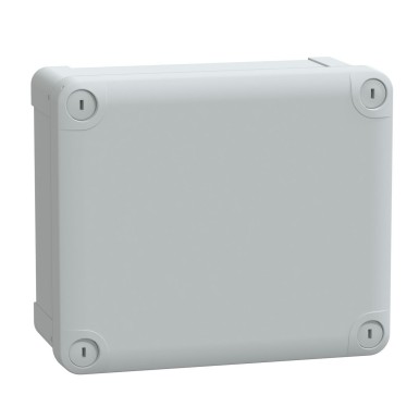 NSYTBS19168 - Schneider Electric - ABS box IP66 IK07 RAL7035 Int.H175W150D80 Ext.H193W164D87 Opaque cover H20