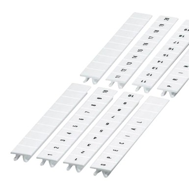 NSYTRAB810 - Schneider Electric - Marking strip, Linergy TR, clip in type, 8mm, characters 1 to 10, printed horizontal, numeric, Set of 10