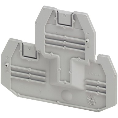 NSYTRACE24 - Schneider Electric - Cover plate, Linergy TR, 2 level, 2.2mm width, 4 points, for screw terminals NSYTRV24D, grey, Set of 50