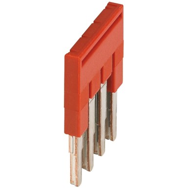 NSYTRAL24 - Schneider Electric - Plug-in bridge, Linergy TR, 4 points, for 2.5mmІ terminal blocks, red, 4 way, set of 50