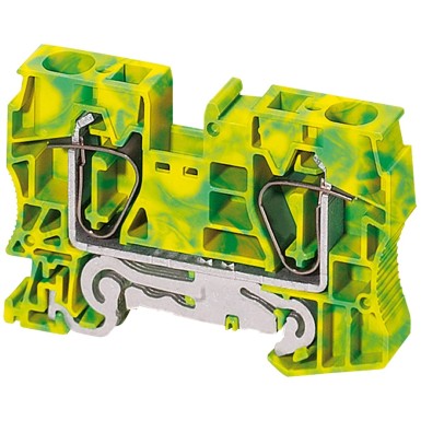 NSYTRR162PE - Schneider Electric - Terminal block, Linergy TR, spring type, protective earth, 2 points, 16mmІ, green-yellow, set of 50