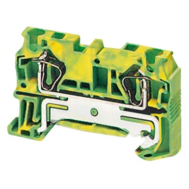 NSYTRR42PE - Schneider Electric - Terminal block, Linergy TR, spring type, protective earth, 2 points, 4mmІ, green-yellow, set of 50