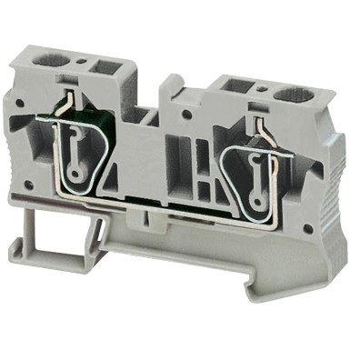 NSYTRR62 - Schneider Electric - Terminal block, Linergy TR, spring type, feed through, 2 points, 6mmІ, grey, set of 50