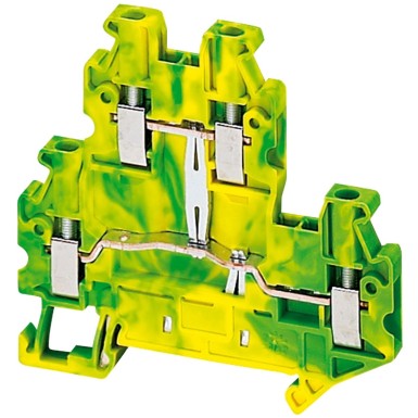 NSYTRV24DPE - Schneider Electric - Screw terminal - 2 levels - protective conductor - 4 pts - 2.5mmІ - green/yellow
