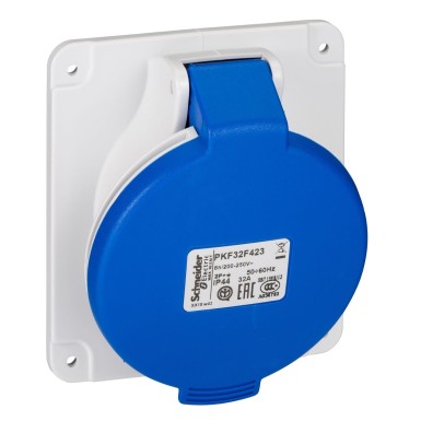 PKF32F423 - Schneider Electric - PratiKa - industrial socket base - 32A - IP44 - 220 - 3P - screws