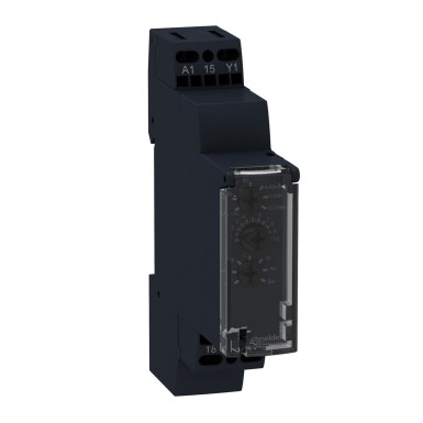 RE17RMMW - Schneider Electric - Modular timing relay, Harmony, 8A, 1CO, 0.1s..100h, multifunction, 12...240V AC DC