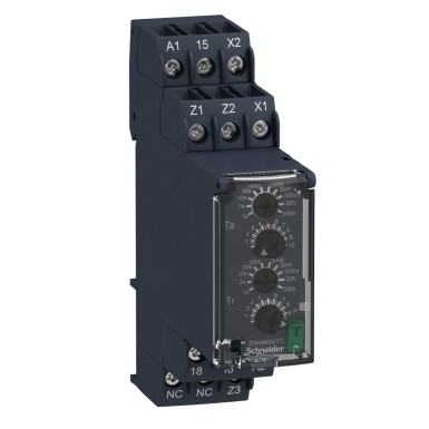 RE22R1MLMR - Schneider Electric - Modular timing relay, Harmony, 8A, 1 CO, 0.05s…300h, asymmetrical flashing, 24...240V AC DC