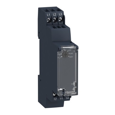 RM17TT00 - Schneider Electric - Harmony, Modular multifunction 3-phase supply control relay, 5 A, 1 CO, 208...480 V AC