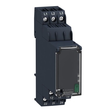 RM22TG20 - Schneider Electric - Modular 3 phase supply control relay, Harmony, 8A, 2CO, 183…528V AC