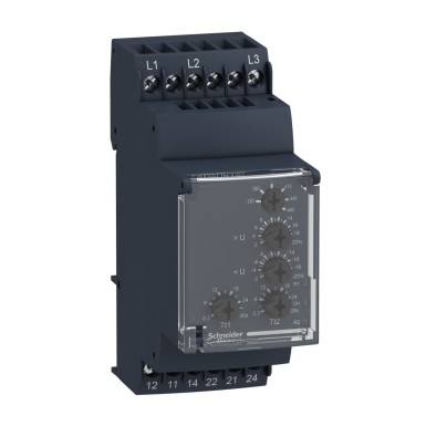 RM35UB330 - Schneider Electric - Modular 3 phaseVoltage control relay, Harmony, 5A, 2CO, 220…480V AC