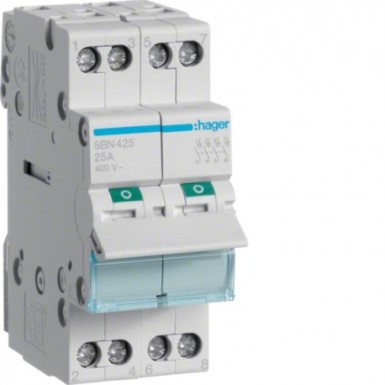SBN425 - Hager - Modular switch 4 poles 25A - Ref: SBN425