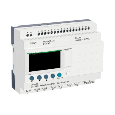 SR3B261BD - Schneider Electric - Zelio Logic - module smart relay - 26 I/O - 24Vdc - clock - display