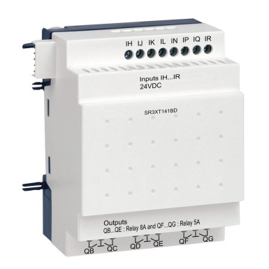 SR3XT141BD - Schneider Electric - Zelio Logic - discrete I/O extension module - 14 inputs/outputs - 24Vdc