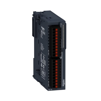 TM3DI16G - Schneider Electric - Modicon TM3, 16-input 24VDC module, spring-loaded