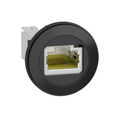 XB5PRJ45 - Schneider Electric - Panel mounted RJ45 port, Harmony XB5, plastic, 22mm, for ethernet interface, RJ45 jack
