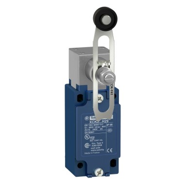 XCKJ10541 - Telemecanique - Limit switch, XC Standard, XCKJ, thermoplastic plastic roller lever var. length, 1NC+1 NO, snap, Pg13