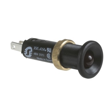 XVLA134 - Schneider Electric - Pilot light, Harmony XVL, plastic, red, 8mm, protruding LED, faston connectors, 24V DC